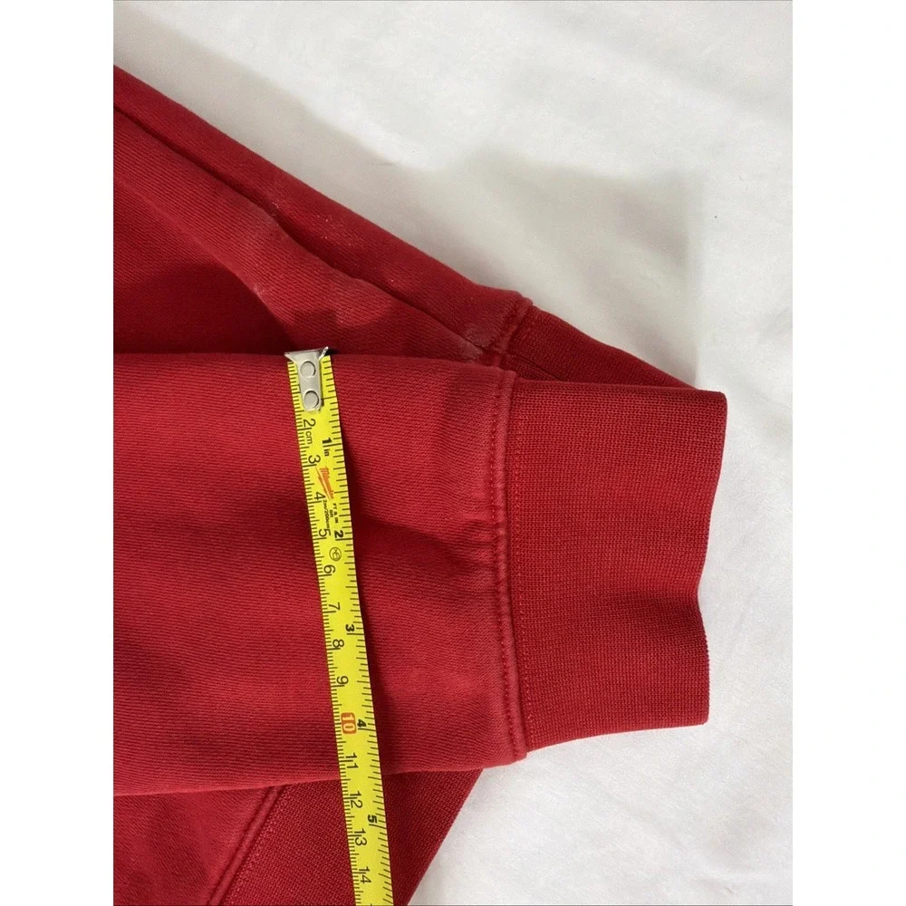 Adidas Originals Hoodie Sweatshirt Mens Small Red Trefoil‎ Logo Fleece Pullover